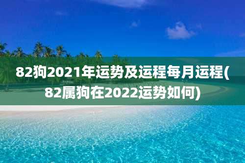 82狗2021年运势及运程每月运程(82属狗在2022运势如何)