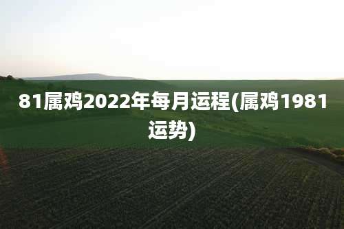 81属鸡2022年每月运程(属鸡1981运势)