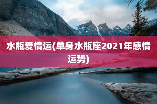 水瓶爱情运(单身水瓶座2021年感情运势)