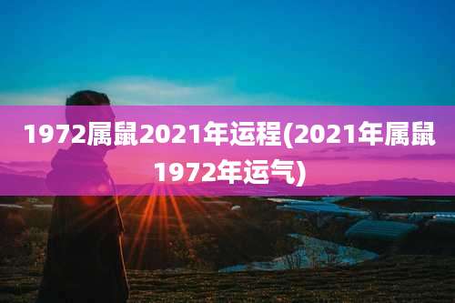 1972属鼠2021年运程(2021年属鼠1972年运气)