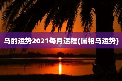 马的运势2021每月运程(属相马运势)