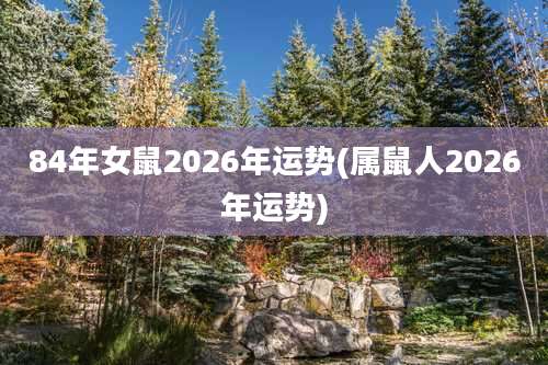 84年女鼠2026年运势(属鼠人2026年运势)