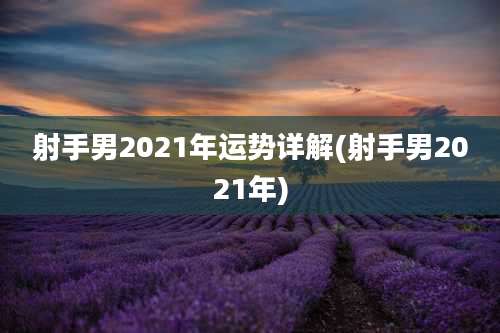 射手男2021年运势详解(射手男2021年)