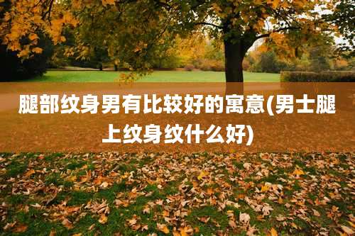 腿部纹身男有比较好的寓意(男士腿上纹身纹什么好)