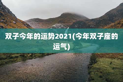 双子今年的运势2021(今年双子座的运气)