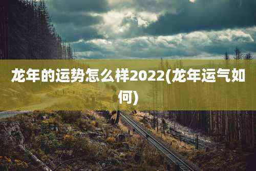 龙年的运势怎么样2022(龙年运气如何)