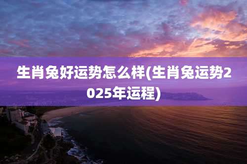 生肖兔好运势怎么样(生肖兔运势2025年运程)
