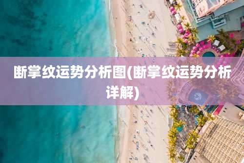 断掌纹运势分析图(断掌纹运势分析详解)