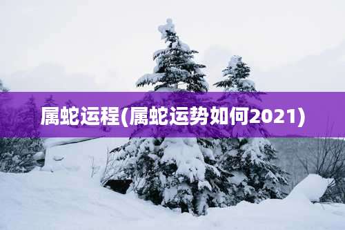 属蛇运程(属蛇运势如何2021)