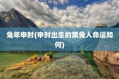 兔年申时(申时出生的属兔人命运如何)