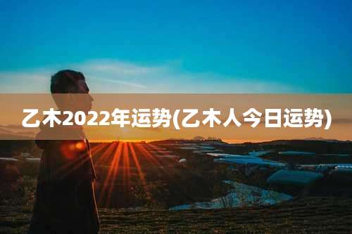 乙木2022年运势(乙木人今日运势)