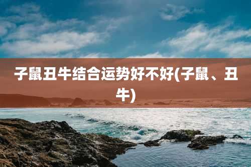 子鼠丑牛结合运势好不好(子鼠、丑牛)