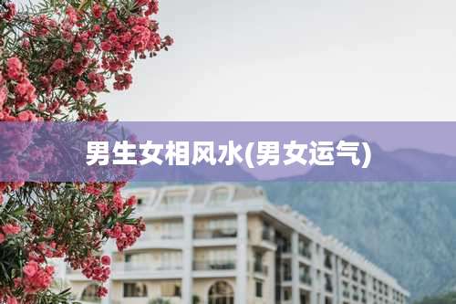 男生女相风水(男女运气)