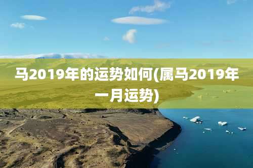 马2019年的运势如何(属马2019年一月运势)