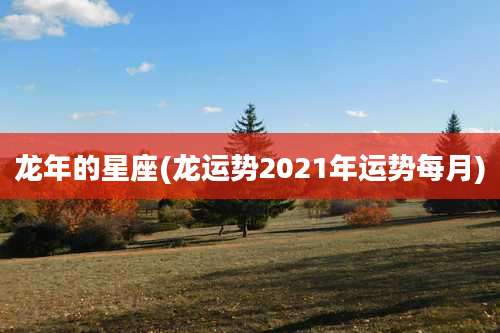 龙年的星座(龙运势2021年运势每月)