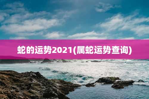 蛇的运势2021(属蛇运势查询)
