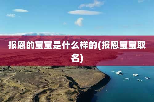 报恩的宝宝是什么样的(报恩宝宝取名)