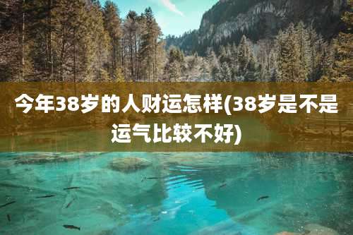 今年38岁的人财运怎样(38岁是不是运气比较不好)