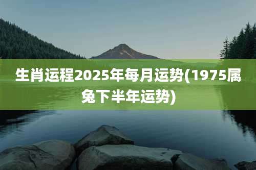 生肖运程2025年每月运势(1975属兔下半年运势)