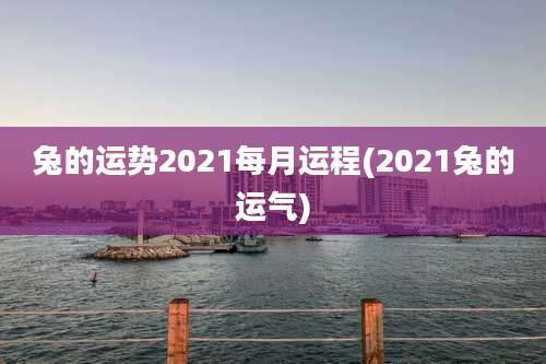 兔的运势2021每月运程(2021兔的运气)