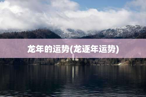 龙年的运势(龙逐年运势)