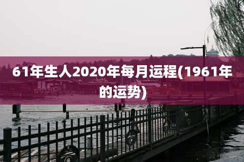 61年生人2020年每月运程(1961年的运势)