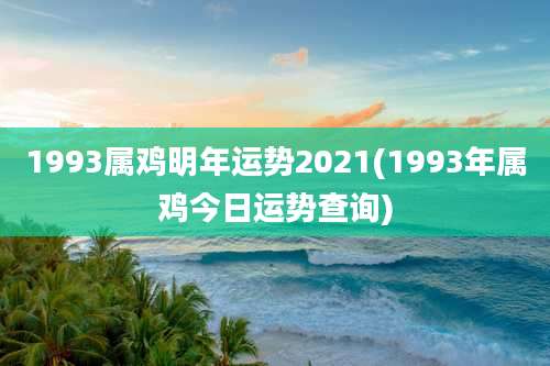 1993属鸡明年运势2021(1993年属鸡今日运势查询)