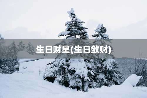 生日财星(生日敛财)