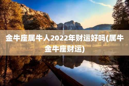 金牛座属牛人2022年财运好吗(属牛金牛座财运)