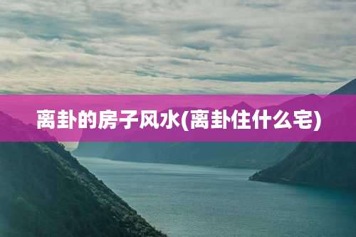 离卦的房子风水(离卦住什么宅)