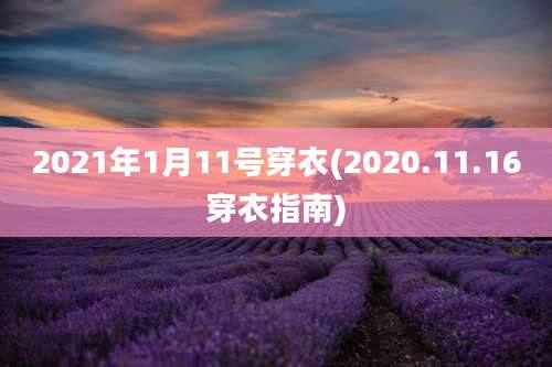 2021年1月11号穿衣(2020.11.16穿衣指南)