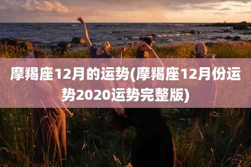 摩羯座12月的运势(摩羯座12月份运势2020运势完整版)