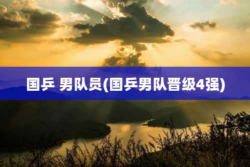 国乒 男队员(国乒男队晋级4强)