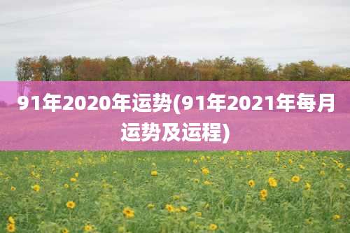 91年2020年运势(91年2021年每月运势及运程)