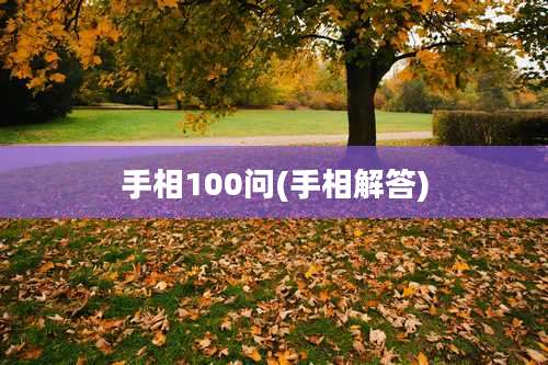 手相100问(手相解答)