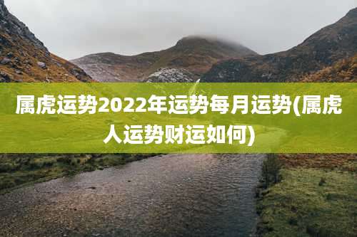 属虎运势2022年运势每月运势(属虎人运势财运如何)