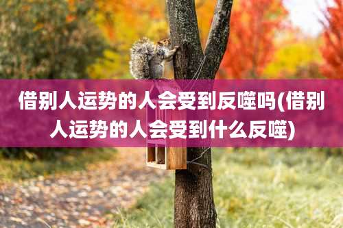 借别人运势的人会受到反噬吗(借别人运势的人会受到什么反噬)
