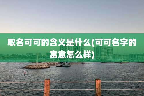 取名可可的含义是什么(可可名字的寓意怎么样)