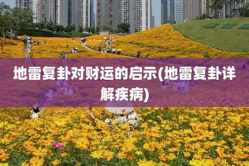 地雷复卦对财运的启示(地雷复卦详解疾病)