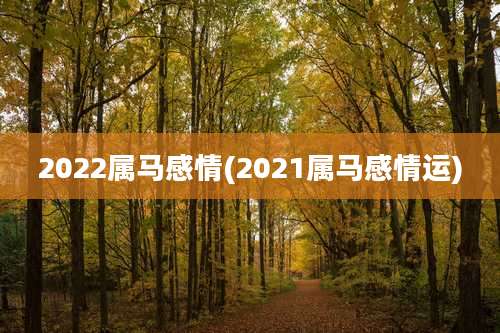 2022属马感情(2021属马感情运)