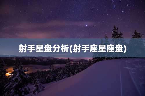 射手星盘分析(射手座星座盘)