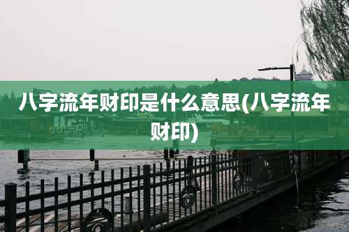 八字流年财印是什么意思(八字流年财印)