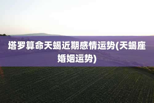 塔罗算命天蝎近期感情运势(天蝎座婚姻运势)