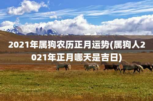 2021年属狗农历正月运势(属狗人2021年正月哪天是吉日)
