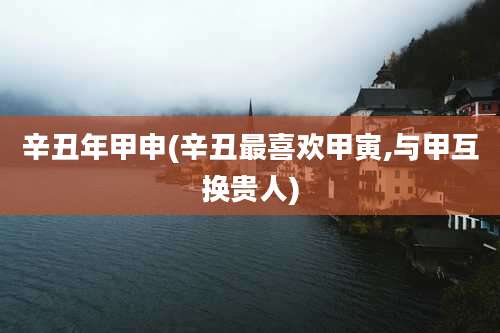 辛丑年甲申(辛丑最喜欢甲寅,与甲互换贵人)