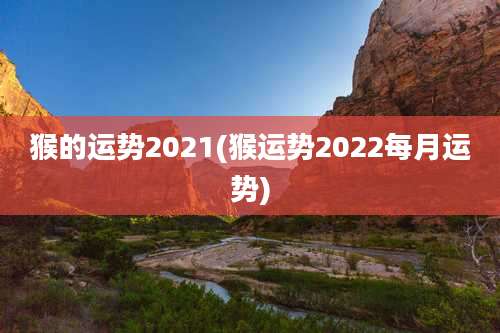 猴的运势2021(猴运势2022每月运势)