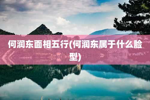 何润东面相五行(何润东属于什么脸型)