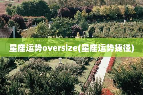 星座运势oversize(星座运势捷径)
