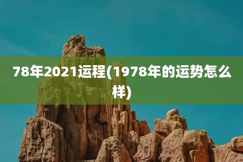78年2021运程(1978年的运势怎么样)