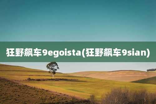狂野飙车9egoista(狂野飙车9sian)